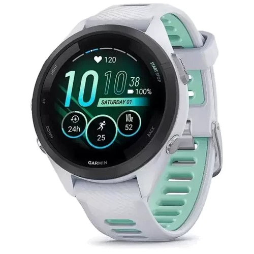Смарт-часы Garmin Forerunner 265S Black Bezel with Whitestone Case and Whitestone/Neo Tropic Silicone Band (010-02810-14)