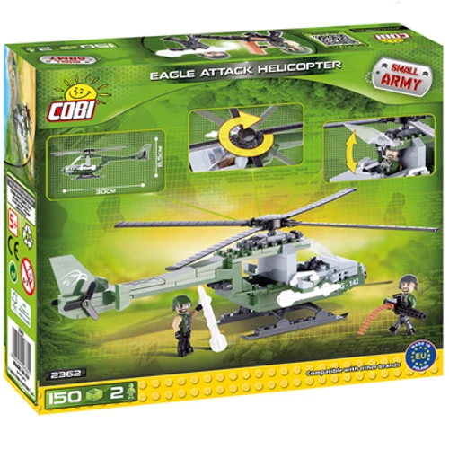 Конструктор COBI Атакуючий вертоліт "Eagle", 150 деталей (COBI-2362): Кількість деталей, шт. 150