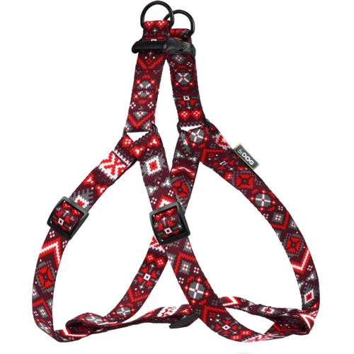Шлея HiDog Вышиванка 10 мм 26-40 см XS красная: Производитель HiDog