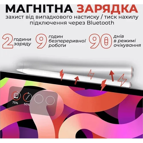 Стилус AirOn AirSens White (6126755813230) for iPad: Цвет белый
