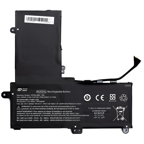 Батарея для ноутбука PowerPlant HP Pavilion X360 11-u (NU03XL) 11.55V 3400mAh