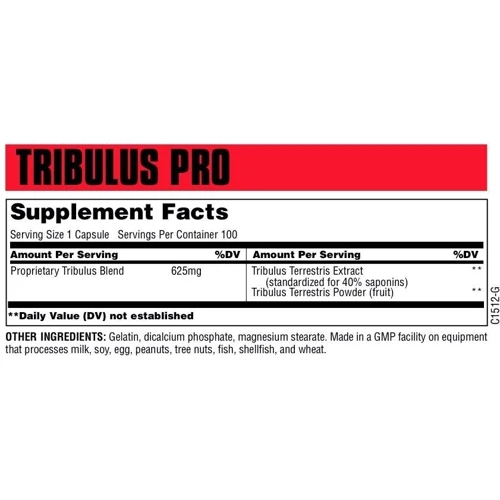 Бустер тестостерона Universal Nutrition Tribulus Pro 100 caps: Форма выпуска капсулированные