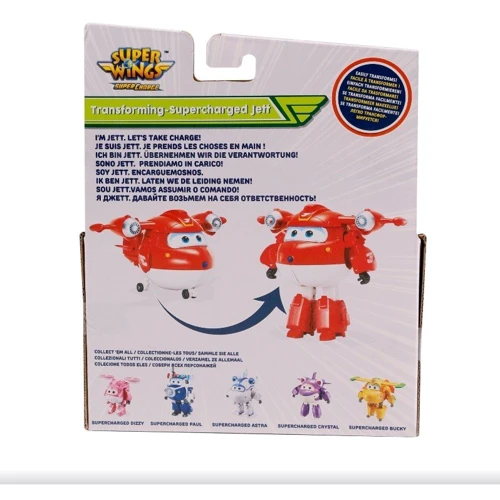 Игрушка-трансформер Super Wings Transforming-Supercharge Jett, Джетт (EU740283): Персонажи Джетт
