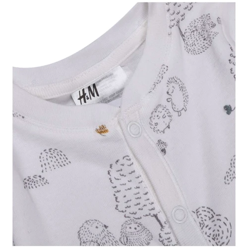 Пижама H&M 6593628-1 56 см белая: Размер 56