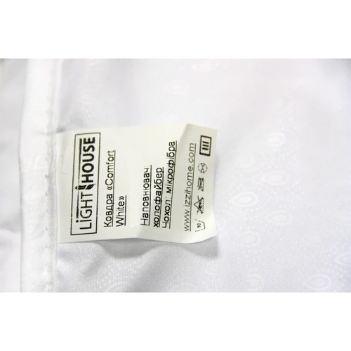 Одеяло LightHouse Comfort White 140x210 см белое (46746): Наполнитель холлофайбер