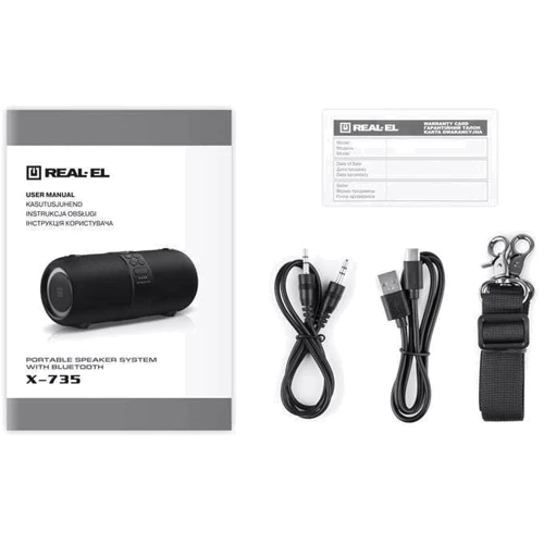 Акустика REAL-EL X-735 Black: Звукова система 2.0