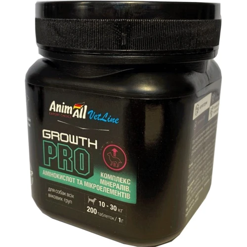 Витамины AnimAll VetLine Growth PRO для собак средних пород 1 гх200 т. (4820150205492)