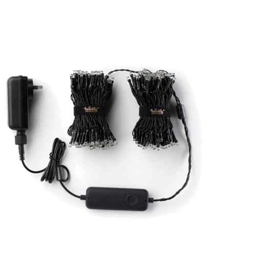 Smart LED Гирлянда Twinkly Strings AWW 250_ BT+WiFi_ Gen II_ IP44_ кабель черный: Количество ламп 250
