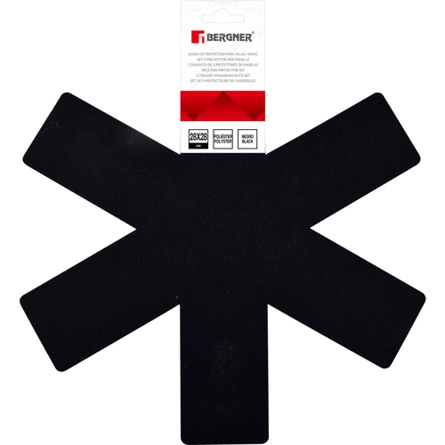 Подставка Bergner Protect для хранения сковородок 5 шт (BG-50200-BK)