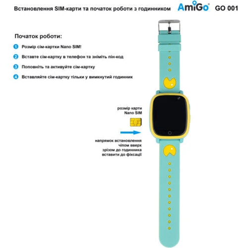 Смарт-годинник AmiGo GO001 iP67 Green: Виробник Amigo