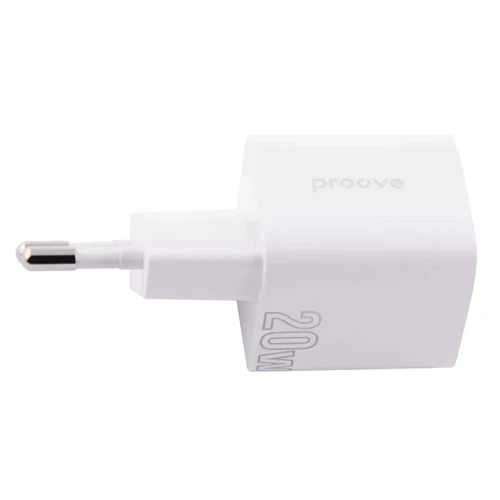 Зарядний пристрій Proove Wall Charger USB-C+USB Silicone Power Plus 20W White: Особливості USB-C, Power Delivery (PD)