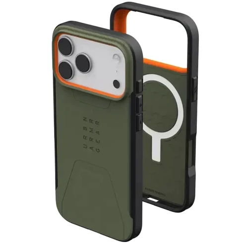 Чехол для iPhone Urban Armor Gear UAG Civilian Magsafe Olive/Orange (114546117297) for iPhone 17 Pro Max