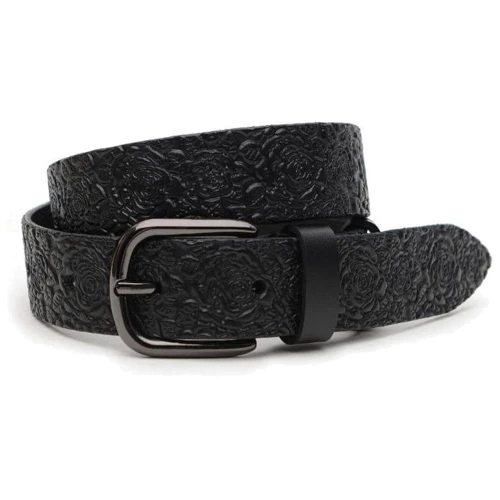 Женский ремень Borsa Leather черный (V1110GX25-black)