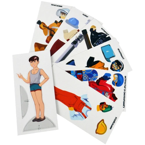 Гра з багаторазовими наклейками Одевалка Професії Розумник 1890-UM