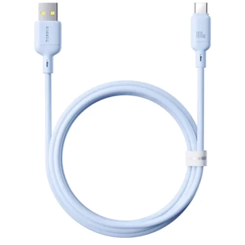Кабель Baseus USB Cable to USB-C Silky Series 100W 1m Blue (P10377703313-00) фото 3