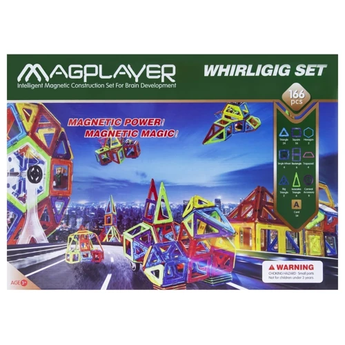 Магнітний констуктор MagPlayer 166 ед. (MPA-166) фото 3