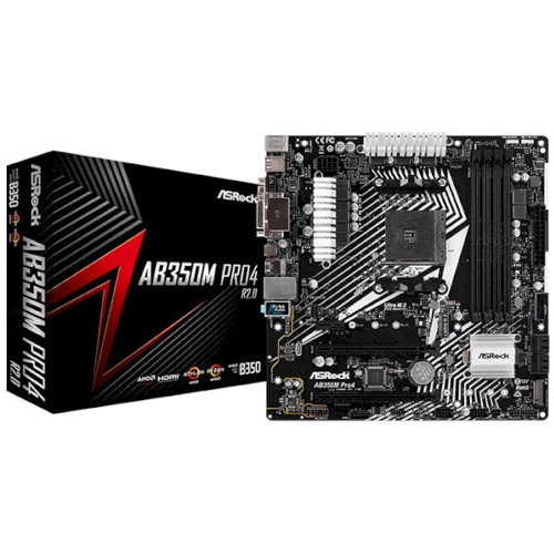 ASRock AB350M PRO4 R2.0: Оперативна пам'ять 4xDDR4 3200, до 64 ГБ