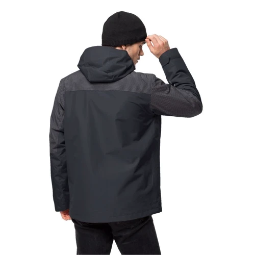 Куртка Jack Wolfskin 3 в 1 DNA Rhapsody 3 in1 M 1114721-6350 48 черная зимняя с капюшоном: Тип застежки На молнии