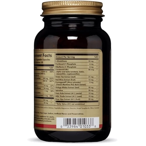 Solgar Advanced Antioxidant Formula, 120 Veg Caps Солгар Улучшенная Антиоксидантная Формула: Пол Унисекс