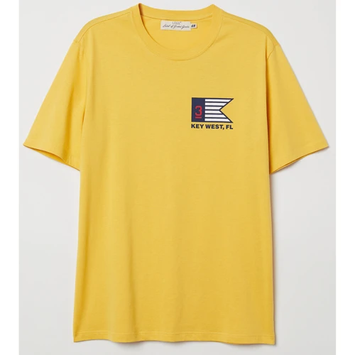 Футболка H&M 6215228 M желтая: Страна производитель Китай