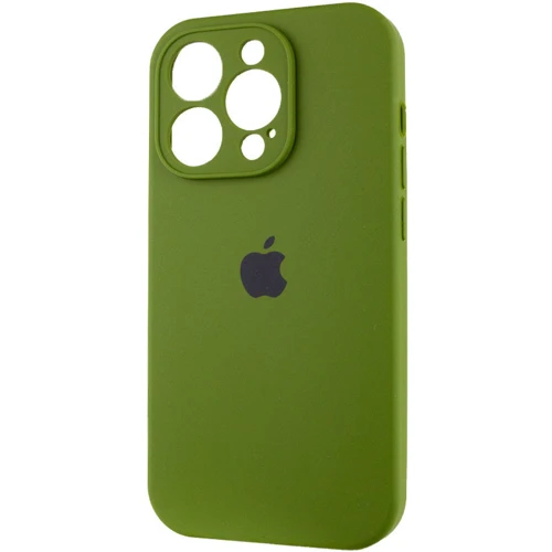 Чехол для iPhone Mobile Case Silicone Case Full Camera Protective Dark Olive for iPhone 15 Pro Max: Материалы Силикон