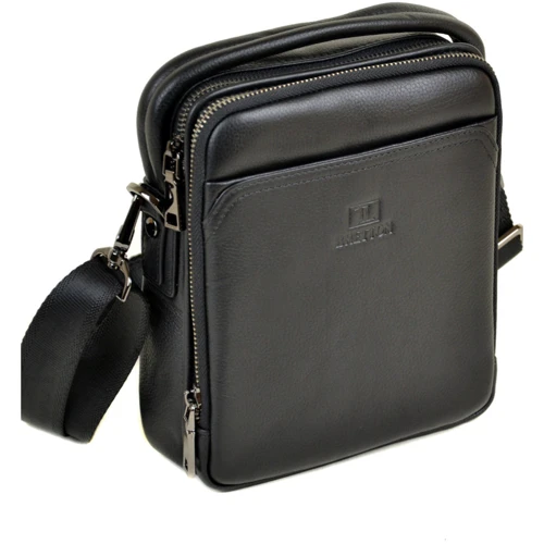Мужская сумка через плечо Bretton черная (30617 black)