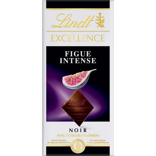 Шоколад Lindt, чорний з інжиром (100 г) (WT4303)
