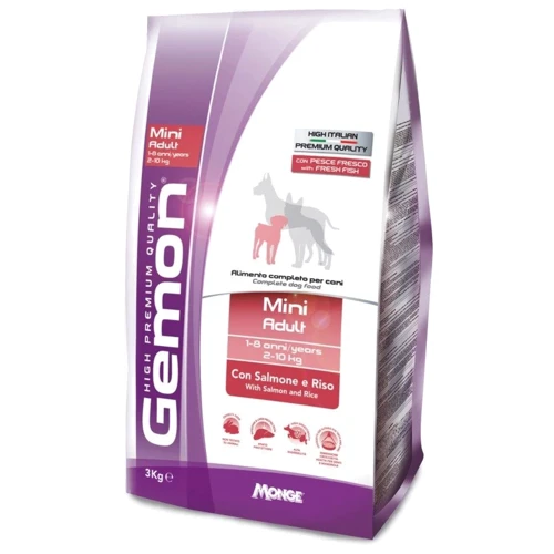Сухой корм для собак Gemon Dog Mini Adult лосоcь с рисом 1кг (70386173)