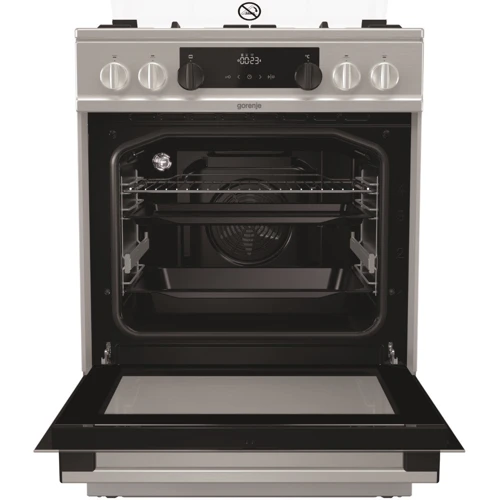 Плита комбінована Gorenje K6351XF: Управління механічне, електронне