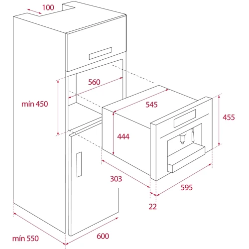 Встраиваемая кофеварка Teka CLC 835 MC (40589513): Функции Подача горячей воды, Приготовление эспрессо, Приготовление американо, Капля-стоп