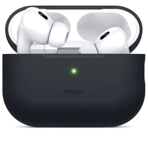 Чехол для наушников Elago Silicone Basic Case with Nylon Lanyard Black (EAPP2SC-BA+ROSTR-BK) for Apple AirPods Pro 2 фото 2