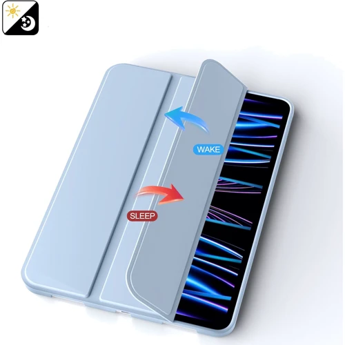 Аксесуар для iPad BeCover Tri Fold Soft TPU Silicone Light Blue для iPad Pro 11 M4 2024 (711748): Колір голубой