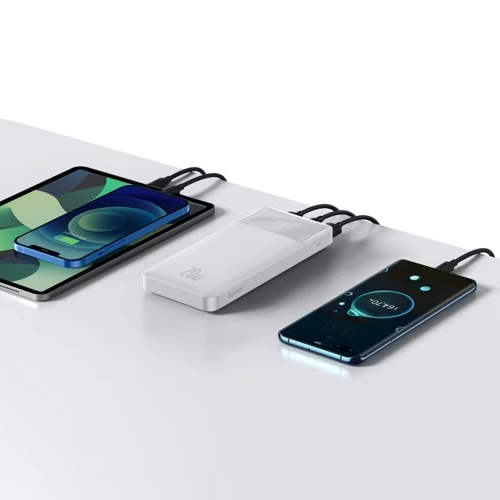 Зовнішній акумулятор Baseus Power Bank 10000mAh Bipow Display 20W White (PPDML-L02): Вихідна напруга, В 12