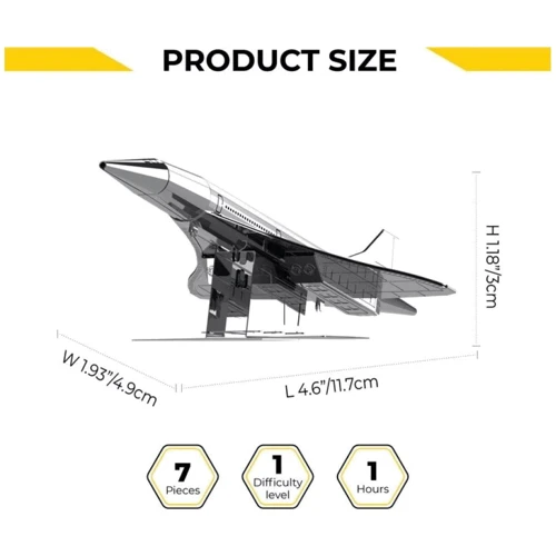 Коллекционная модель-конструктор Metal Time Supersonic Legend Concorde Airplane Самолет Конкорд (MT078): Производитель Metal Time