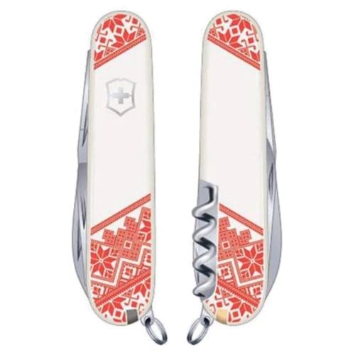 Мультитул Victorinox Huntsman Ukraine 91мм/15 функций/бело-красный/Вышиванка (1.3713.7_T0051r): Тип мини-мультитул