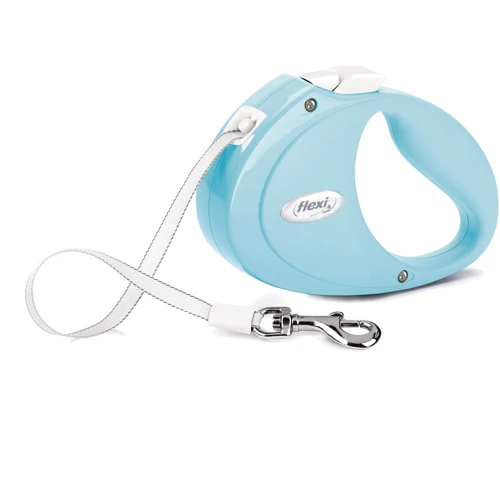 Повідець-рулетка для цуценят Flexi Puppy стрічка 2 м до 12 кг світло синій (44513)