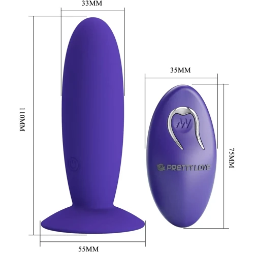 Анальная пробка с вибрацией LYBAILE Pretty Love Remote Control Vibrating Plug Youth (BI-040045WL)