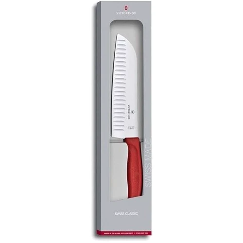 Ніж сантоку Victorinox SwissClassic Santoku 17см червоний (6.8521.17G): Лезо Нержавеющая сталь