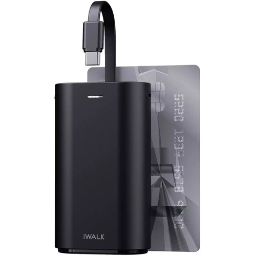 Внешний аккумулятор iWALK Power Bank Link Me 10000mAh USB-C Black (DBL10000C): Емкость батареи, мАч 9000