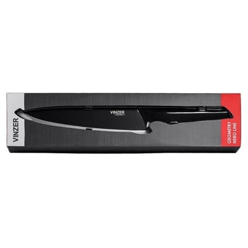 Нож поварской Vinzer Geometry Nero line 20.3 см (50304): Рукоятка Нержавеющая сталь