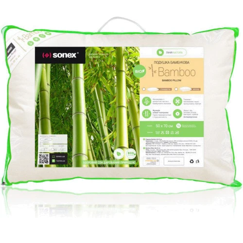 Подушка Sonex Bamboo стандартна 50х70 см бежевая (SO102159): Размер, см 50x70