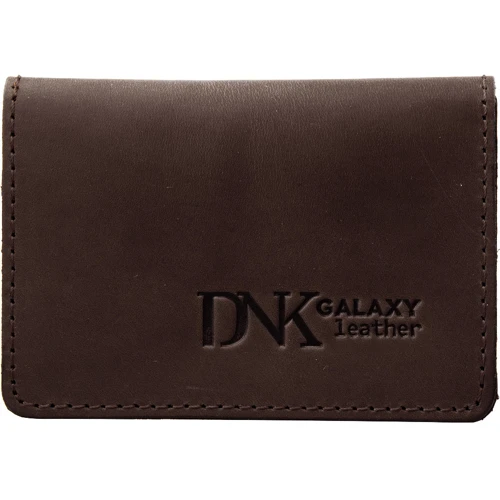 Мужская обложка для документов DNK Leather коричневая (DNK-mini-oknoH-colF): Материал Натуральная кожа