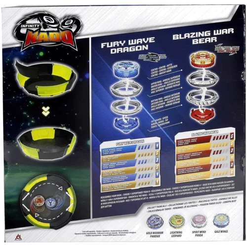 Набір Auldey Nado VI Proskill Battle Set Лютий Дракон та Палаючий Бойовий Ведмідь (Fury Wave Dragon vs Blazing War Bear) (EU654281)