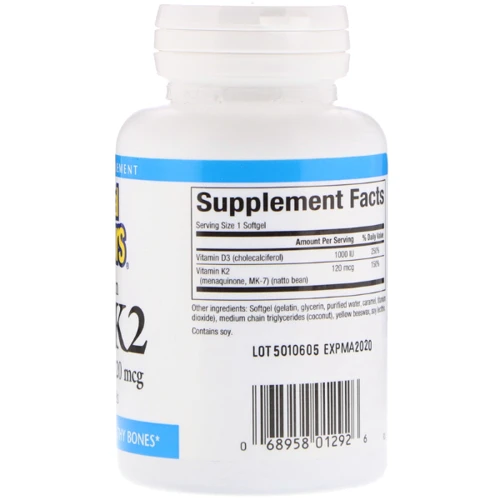 Natural Factors Vitamin D3 & K2 60 Softgels (NFS-01292): Форма выпуска Капсулы