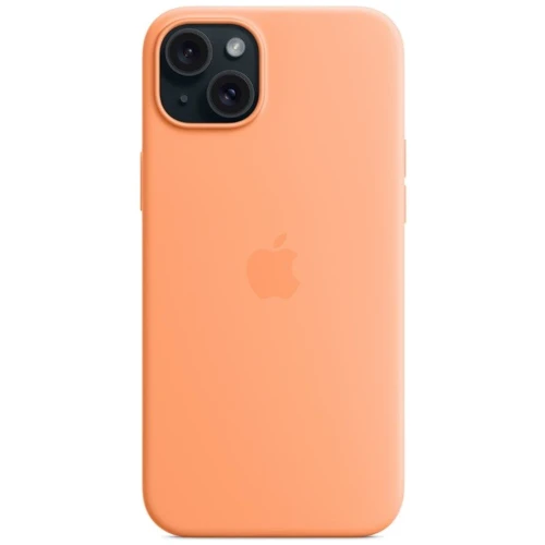 Чехол для iPhone Apple for iPhone 15 Plus Silicone Case with MagSafe Orange Sorbet (MT173) : Цвет оранжевый