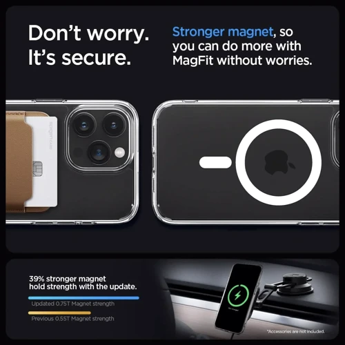 Чехол для iPhone Spigen Ultra Hybrid MagFit Frost Clear (ACS06580) for iPhone 15 Pro Max фото 10