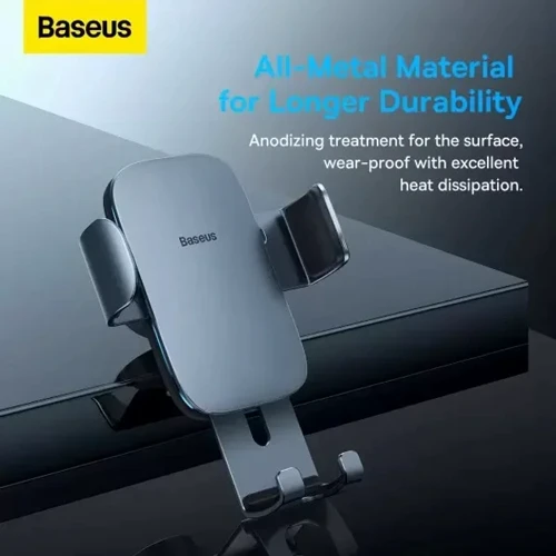 Держатель Baseus Car Holder Air Vent Metal Age II Gravity Dark Grey (SUJS030013) фото 12
