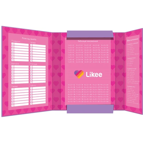 Папка для зошит Kite Likee формат В5 на гумці картон (LK22-210): Тип Папка для тетрадей