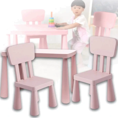 Детский столик с 2-мя стульями Bambi розовый (M 6176-8)