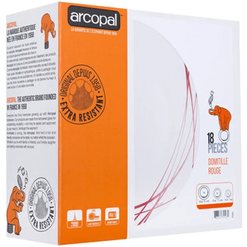 Столовый сервиз ARCOPAL DOMITILLE ROUGE 18 предметов (P3363) фото 8